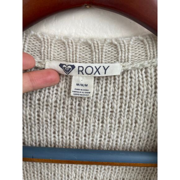 Roxy Womens Cardigan Sz M Shag Boho Festival Oversized Hippie Whimsigoth Witchy - Picture 5 of 8